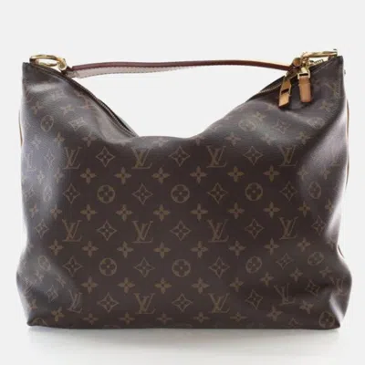 Pre-owned Louis Vuitton Monogram Sully Handbag Mm In Brown