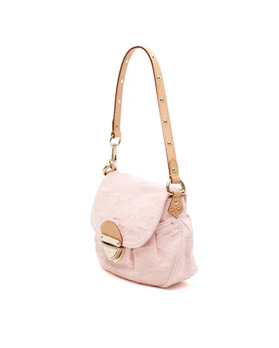 Pre-owned Louis Vuitton Monogram Sunset Denim Bag In Pink