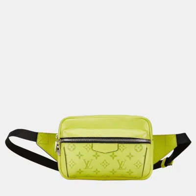 Pre-owned Louis Vuitton Monogram Taiga Rama Body Bag Waist Jaune Yellow Pvc Leather