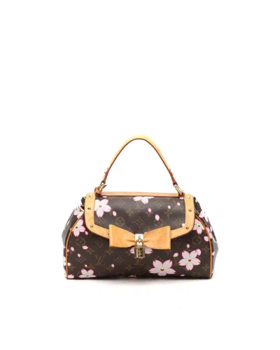 Louis Vuitton Monogram Takashi Murakami Cherry Blossom Sac Retro Bag In Purple