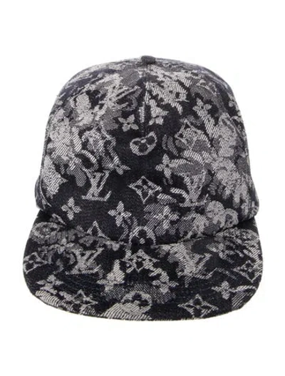 Pre-owned Louis Vuitton Monogram Tapestry Cap In Blue