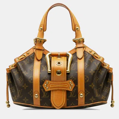 Pre-owned Louis Vuitton Monogram Theda Pm In Brown