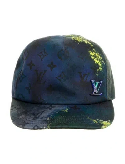 Pre-owned Louis Vuitton Monogram Tie Dye Cap In Blue