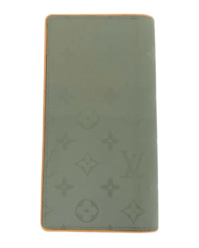 Louis Vuitton Monogram Titanium Long Wallet (authentic Pre-loved) In Green