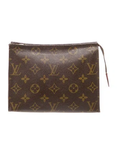 Pre-owned Louis Vuitton Monogram Toiletry Pouch 19 In Brown