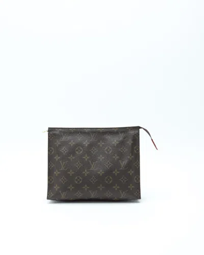 Pre-owned Louis Vuitton Monogram Toiletry Pouch 26 In Brown
