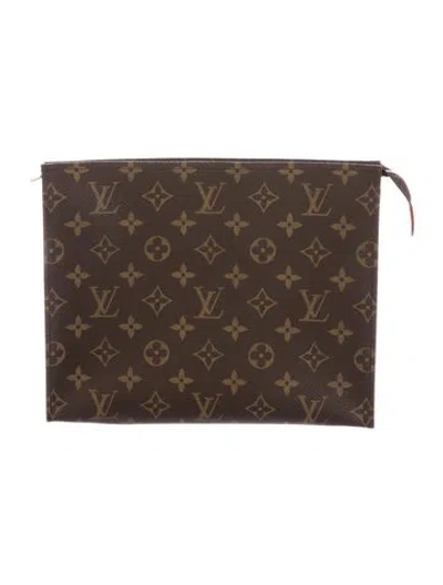 Pre-owned Louis Vuitton Monogram Toiletry Pouch 26 In Brown