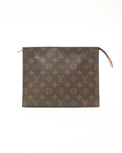 Pre-owned Louis Vuitton Monogram Toiletry Pouch 26 In Brown