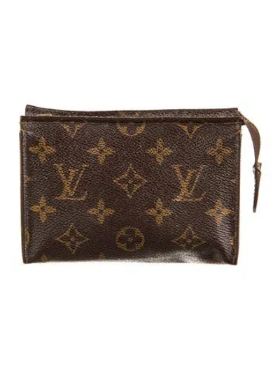 Pre-owned Louis Vuitton Monogram Toilette 15 Cosmetic Pouch In Brown