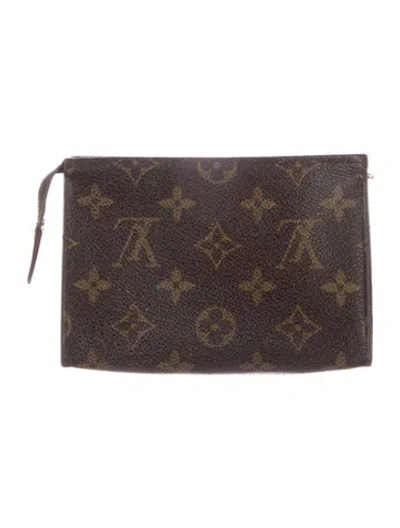 Pre-owned Louis Vuitton Monogram Toilette 15 Cosmetic Pouch In Brown