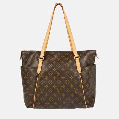 Pre-owned Louis Vuitton Monogram Totally Mm Shoulder Tote Bag In Brown