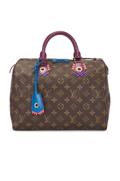 Pre-owned Louis Vuitton Monogram Totem Speedy 30 Handbag In Brown