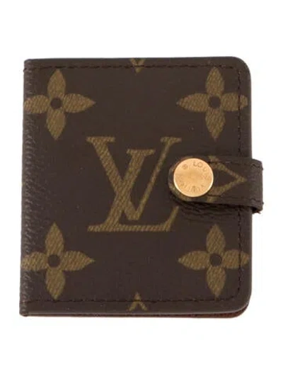 Pre-owned Louis Vuitton Monogram Travel Dual Picture Frame In Brown