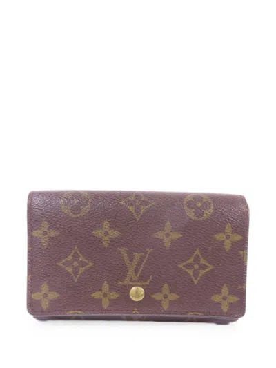 Pre-owned Louis Vuitton Monogram Tresor Wallet In Brown