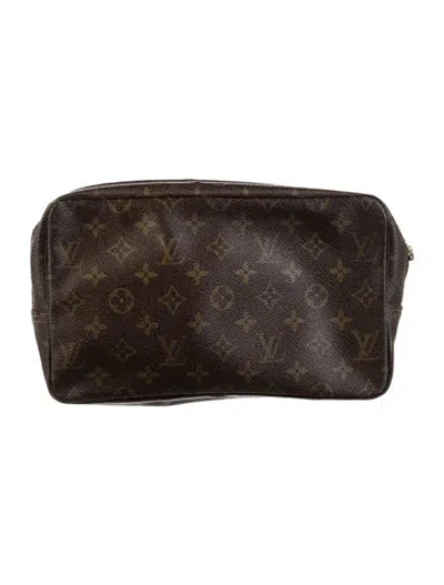 Pre-owned Louis Vuitton Monogram Trousse Toilette 28 In Brown