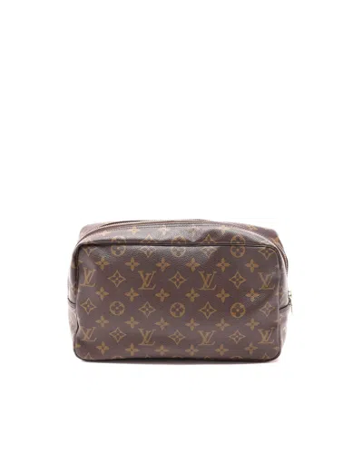 Pre-owned Louis Vuitton Monogram Truth Toilette 28 Pouch In Brown