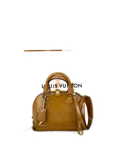 Pre-owned Louis Vuitton Monogram Vernis Alma Shoulder Bag In Brown