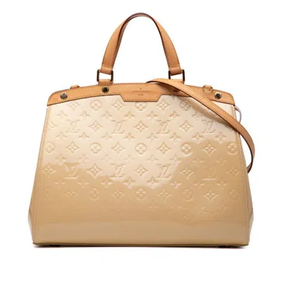 Pre-owned Louis Vuitton Monogram Vernis Beige Rose Angelique Patent Leather Handbag Shoulder Bag ()