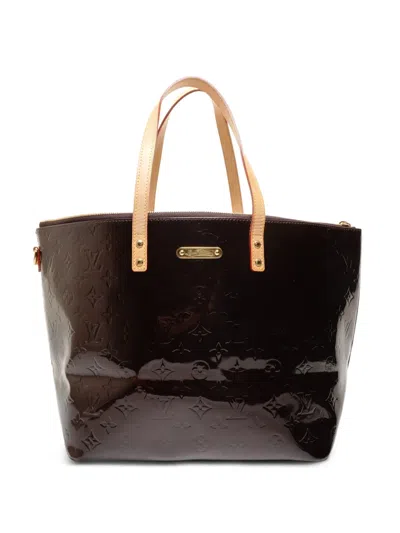 Pre-owned Louis Vuitton Monogram Vernis Bellevue Gm Tote Bag In Purple