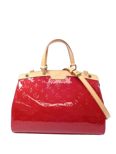 Pre-owned Louis Vuitton Monogram Vernis Brea Shoulder Bag In Red