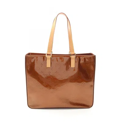 Pre-owned Louis Vuitton Monogram Vernis Bronze Brown Leather Tote Bag ()