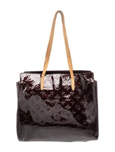 Pre-owned Louis Vuitton Monogram Vernis Catalina East West In Burgundy