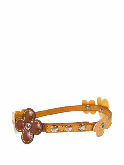 Pre-owned Louis Vuitton Monogram Vernis Lexington Choker Necklace In Brown