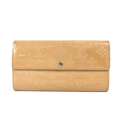 Pre-owned Louis Vuitton Monogram Vernis Pink Rose Angelique Monogram Vernis Long Wallet (bi-fold) ()