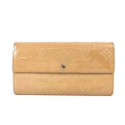 Pre-owned Louis Vuitton Monogram Vernis Pink Rose Angelique Monogram Vernis Long Wallet (bi-fold) () In Pink, Rose Angelique