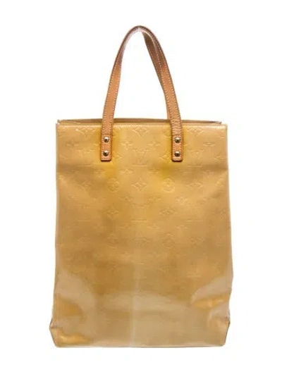 Pre-owned Louis Vuitton Monogram Vernis Reade Mm In Gold
