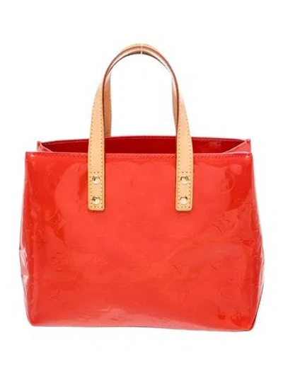 Pre-owned Louis Vuitton Monogram Vernis Reade Pm In Red