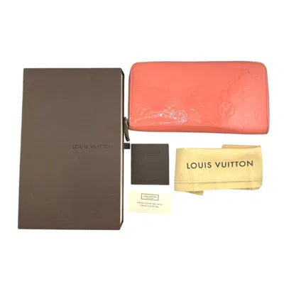 Pre-owned Louis Vuitton Monogram Vernis Rose Litchi Monogram Vernis Long Wallet (bi-fold) ()
