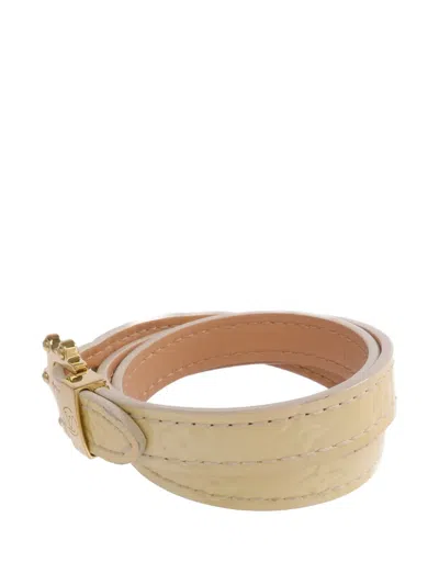 Pre-owned Louis Vuitton Monogram Vernis Triple Tour Bracelet In Gold