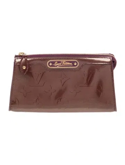 Pre-owned Louis Vuitton Monogram Vernis Trousse Cosmetic Pouch In Purple