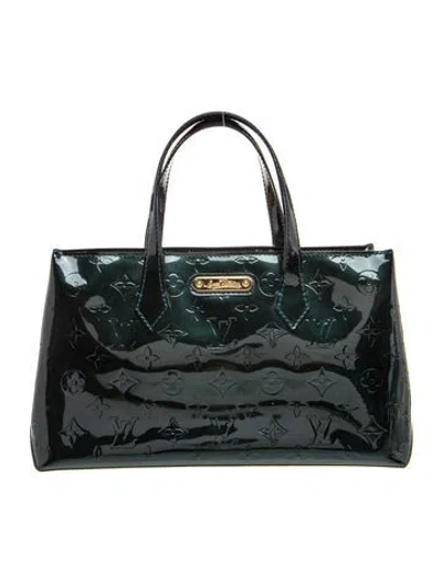 Pre-owned Louis Vuitton Monogram Vernis Wilshire Pm Vintage In Green