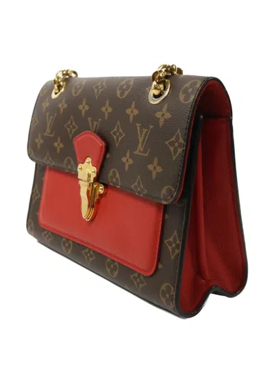 Pre-owned Louis Vuitton Monogram Victoire Chain Shoulder Bag In Brown