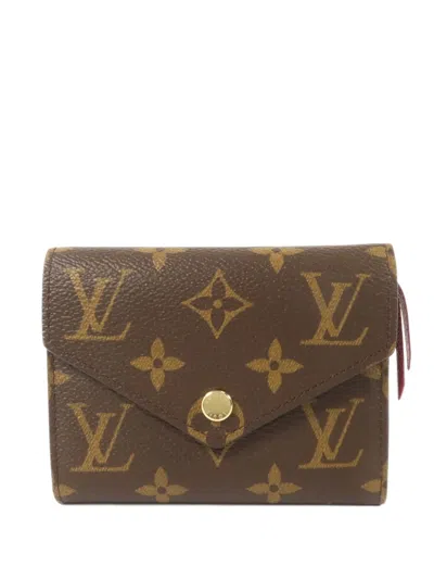 Pre-owned Louis Vuitton Monogram Victorine Trifold Wallet In Brown