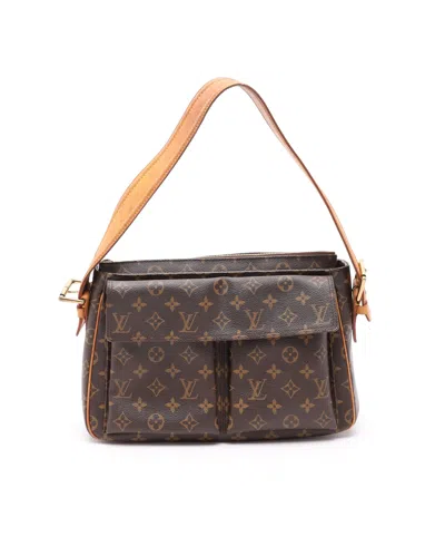 Pre-owned Louis Vuitton Monogram Viva Cite Gm Bag In Brown