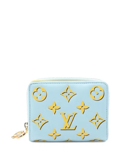 Pre-owned Louis Vuitton Monogram Wallet In Blue