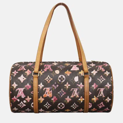 Pre-owned Louis Vuitton Monogram Watercolor Aquarelle Papillon 30 Bag In Brown