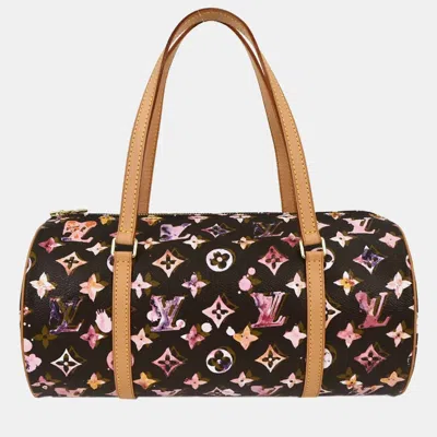 Pre-owned Louis Vuitton Monogram Watercolor Papillon 30 Handbag In Brown