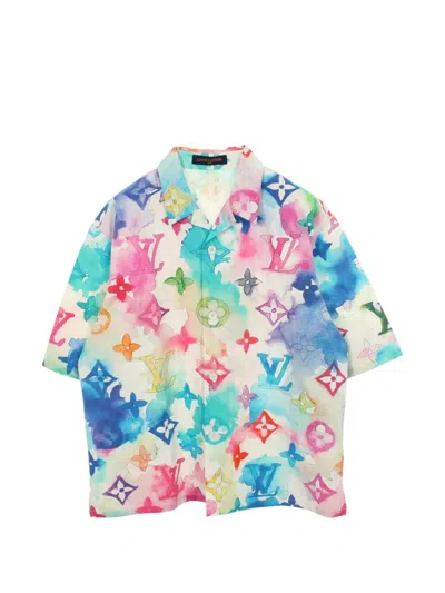 Pre-owned Louis Vuitton Monogram Watercolor Shirt In White