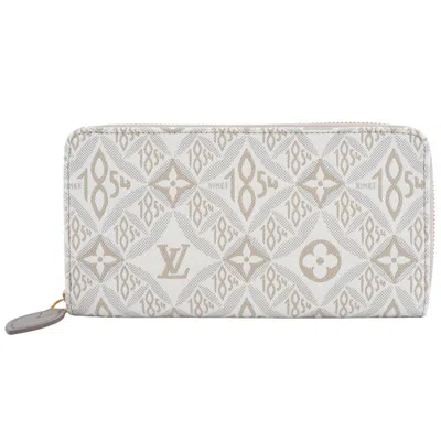 Pre-owned Louis Vuitton Monogram White Jacquard Long Wallet (bi-fold) ()