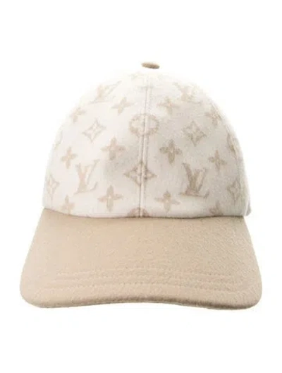 Pre-owned Louis Vuitton Monogram Wool Baseball Cap In Neutral