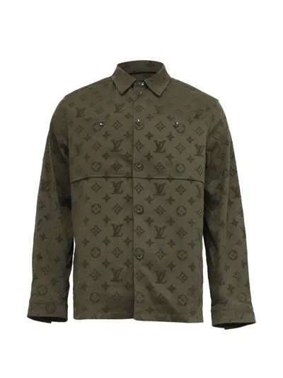 Pre-owned Louis Vuitton Monogram Workwear Overshirt In Green