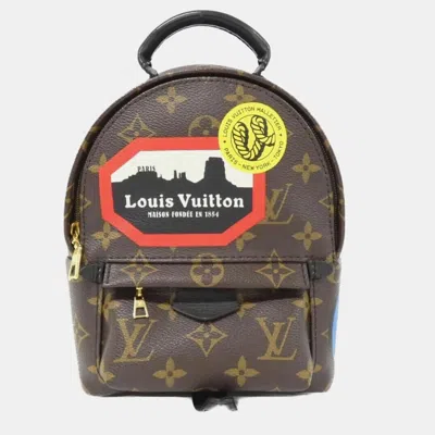 Pre-owned Louis Vuitton Monogram World Tour Palm Springs Backpack Mini