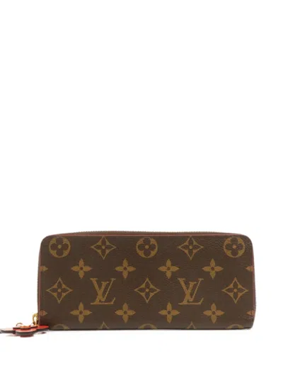 Pre-owned Louis Vuitton Monogram Zipper Long Wallet In Brown