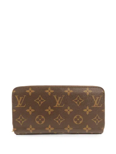 Pre-owned Louis Vuitton Monogram Zippy Long Wallet In Brown