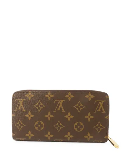 Pre-owned Louis Vuitton Monogram Zippy Long Wallet In Brown