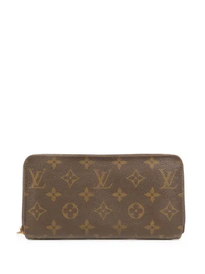 Pre-owned Louis Vuitton Monogram Zippy Wallet In Brown
